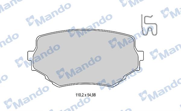 Mando MBF015835 - Комплект спирачно феродо, дискови спирачки vvparts.bg