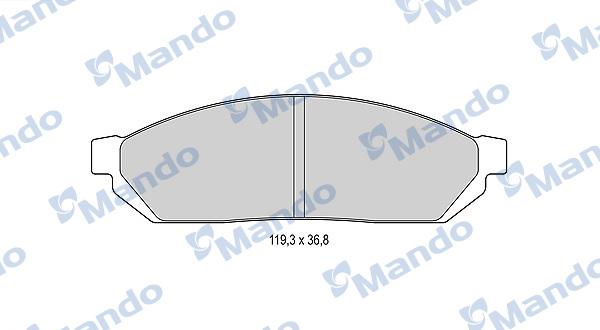 Mando MBF015830 - Комплект спирачно феродо, дискови спирачки vvparts.bg