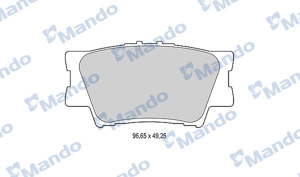 Mando MBF015876 - Комплект спирачно феродо, дискови спирачки vvparts.bg