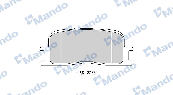 Mando MBF015873 - Комплект спирачно феродо, дискови спирачки vvparts.bg