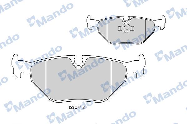 Mando MBF015399 - Комплект спирачно феродо, дискови спирачки vvparts.bg