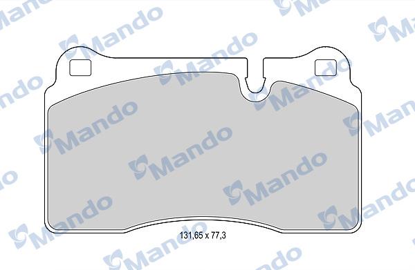 Mando MBF015390 - Комплект спирачно феродо, дискови спирачки vvparts.bg