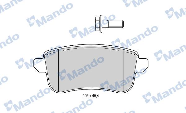 Mando MBF015295 - Комплект спирачно феродо, дискови спирачки vvparts.bg