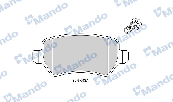 Mando MBF015200 - Комплект спирачно феродо, дискови спирачки vvparts.bg