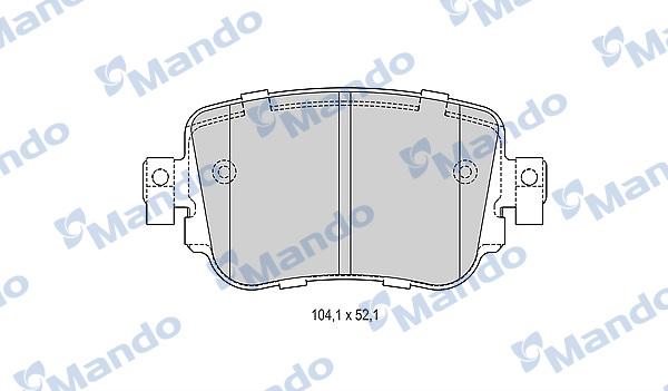 Mando MBF015285 - Комплект спирачно феродо, дискови спирачки vvparts.bg