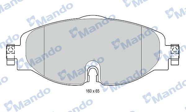 Mando MBF016049 - Комплект спирачно феродо, дискови спирачки vvparts.bg