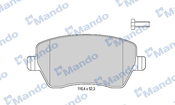 Mando MBF015751 - Комплект спирачно феродо, дискови спирачки vvparts.bg