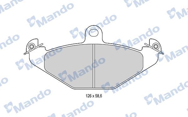 Mando MBF015795 - Комплект спирачно феродо, дискови спирачки vvparts.bg