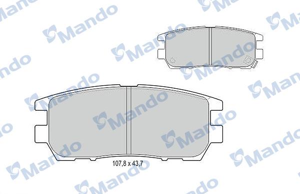 Mando MBF015709 - Комплект спирачно феродо, дискови спирачки vvparts.bg