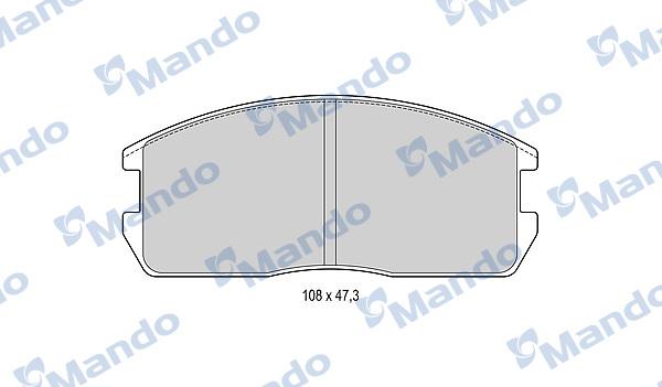 Mando MBF015704 - Комплект спирачно феродо, дискови спирачки vvparts.bg