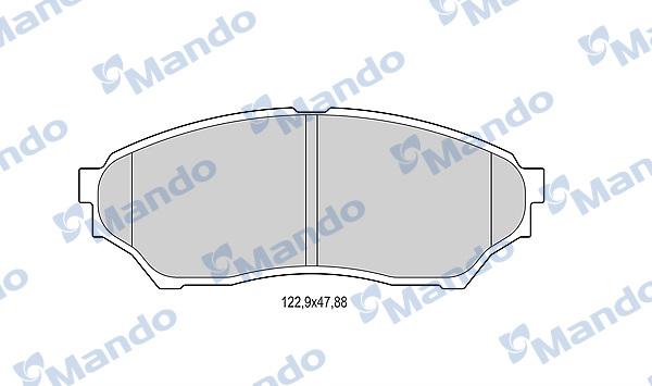 Mando MBF015703 - Комплект спирачно феродо, дискови спирачки vvparts.bg
