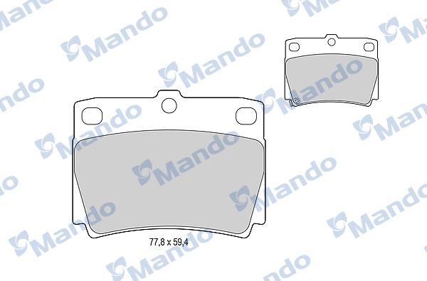 Mando MBF015716 - Комплект спирачно феродо, дискови спирачки vvparts.bg