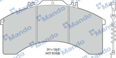 Mando MBF016059 - Комплект спирачно феродо, дискови спирачки vvparts.bg