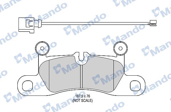 Mando MBF016017 - Комплект спирачно феродо, дискови спирачки vvparts.bg