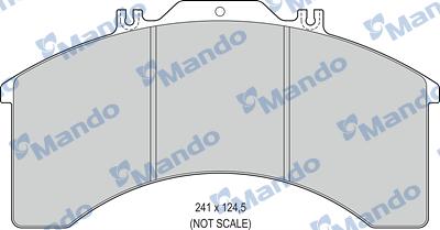 Mando MBF016088 - Комплект спирачно феродо, дискови спирачки vvparts.bg