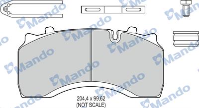 Mando MBF016106 - Комплект спирачно феродо, дискови спирачки vvparts.bg