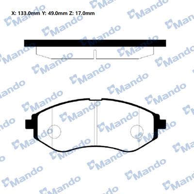 Mando RMPD04 - Комплект спирачно феродо, дискови спирачки vvparts.bg