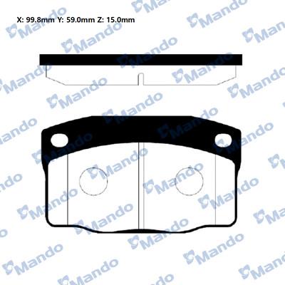 Mando RMPD02NS - Комплект спирачно феродо, дискови спирачки vvparts.bg