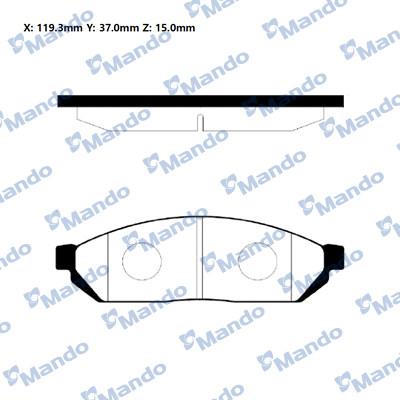 Mintex MDB81184 - Комплект спирачно феродо, дискови спирачки vvparts.bg