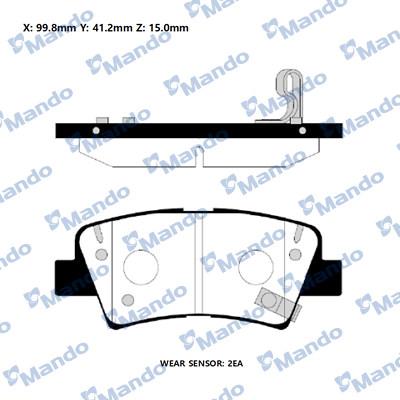 Mando RMPH60NS - Комплект спирачно феродо, дискови спирачки vvparts.bg