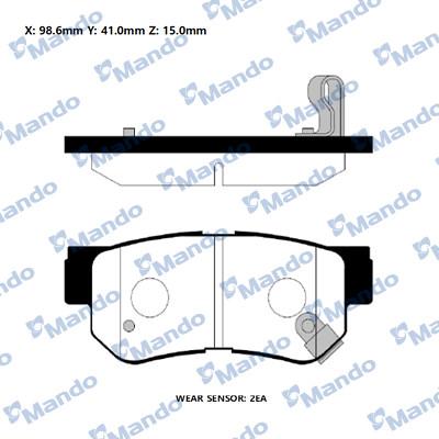 Mando RMPH18NS - Комплект спирачно феродо, дискови спирачки vvparts.bg