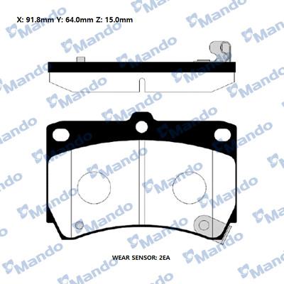 Mando RMPK06NS - Комплект спирачно феродо, дискови спирачки vvparts.bg