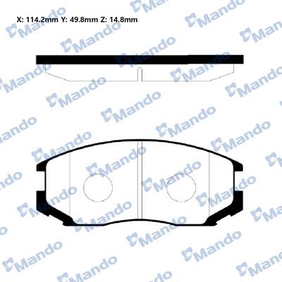 Mando RMPM01NS - Комплект спирачно феродо, дискови спирачки vvparts.bg