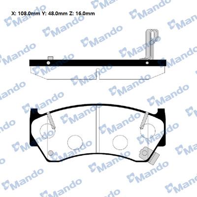 Mando RMPN01NS - Комплект спирачно феродо, дискови спирачки vvparts.bg