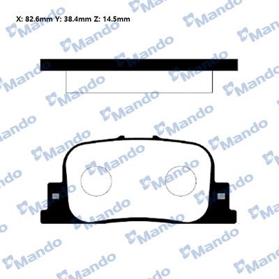 Mando RMPT16NS - Комплект спирачно феродо, дискови спирачки vvparts.bg