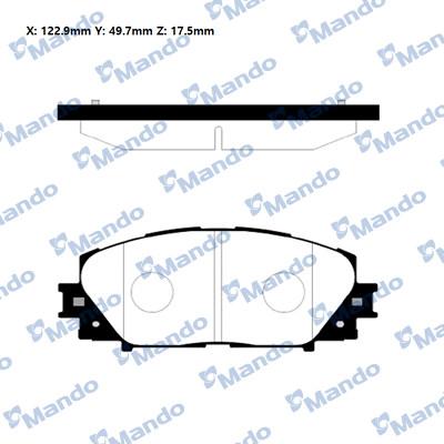 Mando RMPT12NS - Комплект спирачно феродо, дискови спирачки vvparts.bg