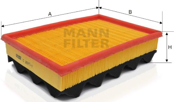 Mann-Filter C 2677/1 - Въздушен филтър vvparts.bg
