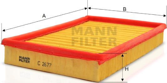 Mann-Filter C 2677 - Въздушен филтър vvparts.bg