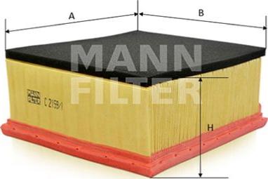Mann-Filter C 2159/1 - Въздушен филтър vvparts.bg