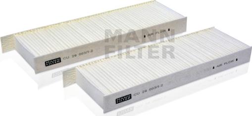 Mann-Filter CU 29 003/1-2 - Филтър купе (поленов филтър) vvparts.bg