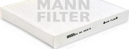 Mann-Filter CU 24 003/3 - Филтър купе (поленов филтър) vvparts.bg