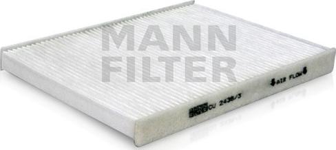 Mann-Filter CU 2436/3 - Филтър купе (поленов филтър) vvparts.bg