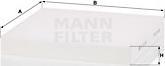 Mann-Filter CU 23 024 - Филтър купе (поленов филтър) vvparts.bg
