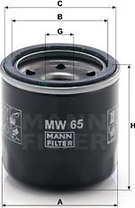 Mann-Filter MW 65 - Маслен филтър vvparts.bg