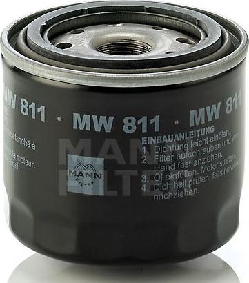 Mann-Filter MW 811 - Маслен филтър vvparts.bg