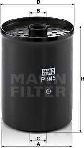 Mann-Filter P 945 x - Горивен филтър vvparts.bg