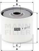 Mann-Filter P 917/2 x - Горивен филтър vvparts.bg