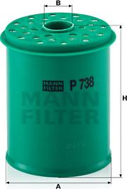 Mann-Filter P 738 x - Горивен филтър vvparts.bg