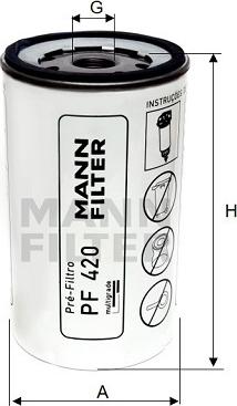 Mann-Filter PF 420 - Горивен филтър vvparts.bg