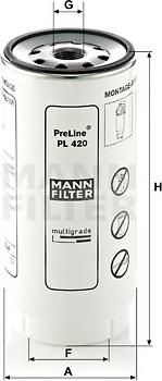 Mann-Filter PL 420 x - Горивен филтър vvparts.bg