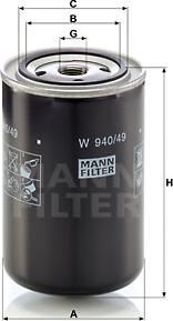 Mann-Filter W 940/49 - Маслен филтър vvparts.bg