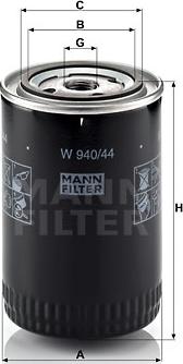 Mann-Filter W 940/44 - Маслен филтър vvparts.bg