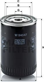 Mann-Filter W 940/47 - Маслен филтър vvparts.bg