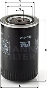 Mann-Filter W 940/19 - Маслен филтър vvparts.bg