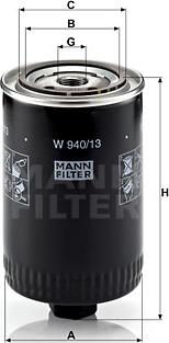 Mann-Filter W 940/13 - Маслен филтър vvparts.bg
