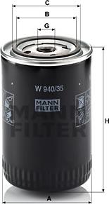 Mann-Filter W 940/35 - Маслен филтър vvparts.bg